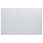 Roze Rozen Witte Vlinders op Sky Blue Fabric Stof (Fat Quarter)
