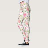 Roze rozen Yoga Pilates Hot Pants Leggings (Links)
