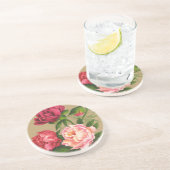  roze rozen zandsteen onderzetter (Zijkant)