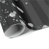  Roze Rozen Zilveren Glitter Vlinder Cadeaupapier (Rol Hoek)