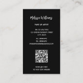 Roze Rozen Zwart Visitekaartje (Achterkant)