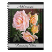  Roze Rozenadres Notitieboek (Voorkant)