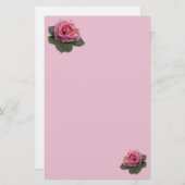 Roze rozenbakkerij briefpapier (Voorkant / Achterkant)