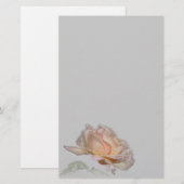 Roze rozenbakkerij briefpapier (Voorkant / Achterkant)