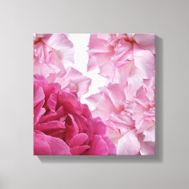 roze rozenblaadje abstract bloemig stijlvolle kun canvas afdruk