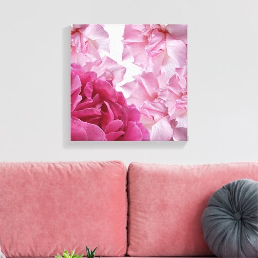 roze rozenblaadje abstract bloemig stijlvolle kun canvas afdruk (Insitu (Woonkamer))