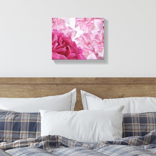  roze rozenblaadje abstracte bloemenmoderne kunst canvas afdruk (Insitu (Slaapkamer))
