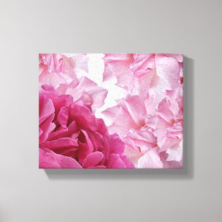 roze rozenblaadje abstracte bloemenmoderne kunst canvas afdruk