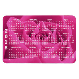 Roze Rozenblaadjes 2018 Kalender Magneet