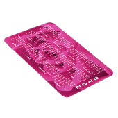 Roze Rozenblaadjes 2018 Kalender Magneet (Rechterzijde)