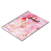 Roze rozenblaadjes Abstract Art Journal Notitieboe Notitieboek (Linkerzijde)