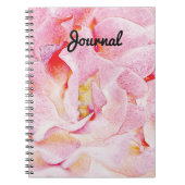 Roze rozenblaadjes Abstract Art Journal Notitieboe Notitieboek (Voorkant)