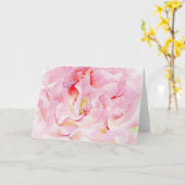 Roze Rozenblaadjes Abstract Art Note Kaart (Gele Bloem)