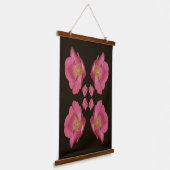 Roze rozenblaadjes Abstract Hangend Wandkleed (Gebogen)