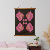Roze rozenblaadjes Abstract Hangend Wandkleed (Slaapkamer)