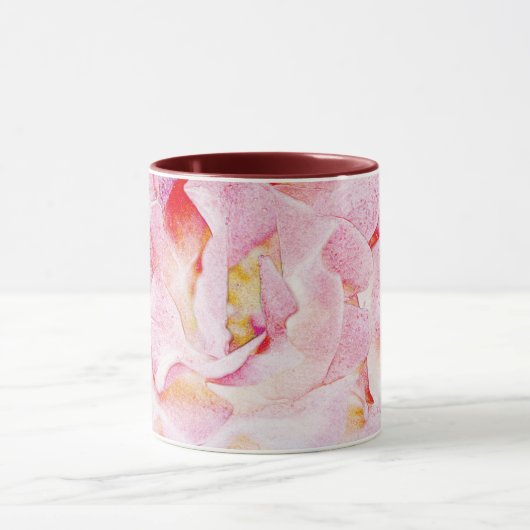 Roze rozenblaadjes Art Mok Cup (Midden)