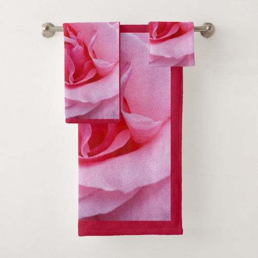 Roze rozenblaadjes bad handdoek (Insitu)