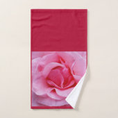 Roze rozenblaadjes bad handdoek (Handdoek)