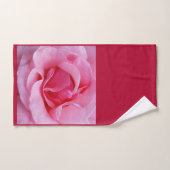 Roze rozenblaadjes bad handdoek (Handdoek)