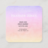  roze rozenblaadjes bloemenfotografie vierkante visitekaartje (Achterkant)