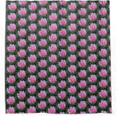 Roze rozenblaadjes douchegordijn (Voorkant)