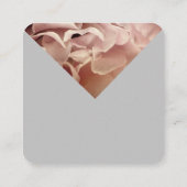  roze rozenblaadjes dubbelzijdig op maat vierkante visitekaartje (Achterkant)