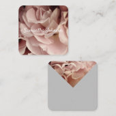  roze rozenblaadjes dubbelzijdig op maat vierkante visitekaartje (Voorkant / Achterkant)