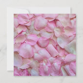 Roze rozenblaadjes kaart (Voorkant)