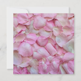 Roze rozenblaadjes kaart