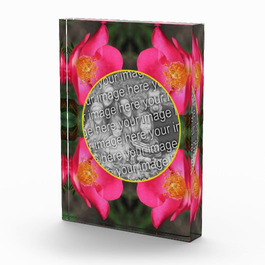 Roze rozenblaadjes Lijst Creëer Uw Eigen Fotoblokken (Rechts)