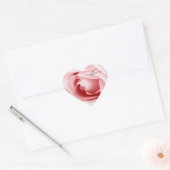 Roze rozenblaadjes - Love Hart Sticker (Envelop)