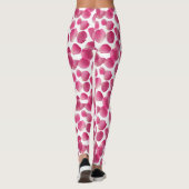 Roze Rozenblaadjes Patroon Leggings (Achterkant)