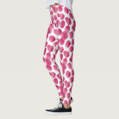 Roze Rozenblaadjes Patroon Leggings (Links)