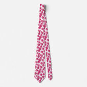 Roze Rozenblaadjes Patroon Stropdas (Voorkant)