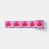 Roze rozenblaadjes satijnen lint (Voorkant)