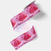 Roze rozenblaadjes satijnen lint (Achterkant)