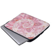Roze Rozenblaadjes Spiraal van Liefde Digitale Kun Laptop Sleeve (Voorkant onderkant)