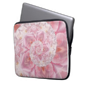 Roze Rozenblaadjes Spiraal van Liefde Digitale Kun Laptop Sleeve (Voorkant Links)
