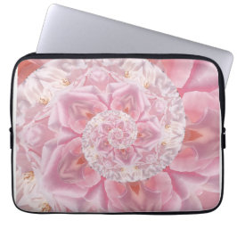 Roze Rozenblaadjes Spiraal van Liefde Digitale Kun Laptop Sleeve