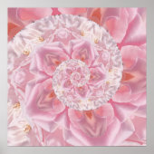 Roze Rozenblaadjes Spiraal van Liefde Digitale Kun Poster (Voorkant)