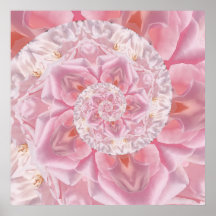 Roze Rozenblaadjes Spiraal van Liefde Digitale Kun