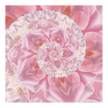 Roze Rozenblaadjes Spiraal van Liefde Digitale Kun