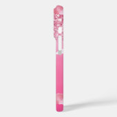 Roze rozenblaadjes Waterverf Faux Glitter Case-Mate iPhone Case (Achterkant / Links)