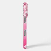 Roze rozenblaadjes Waterverf Faux Glitter Case-Mate iPhone Case (Achterkant / Rechts)