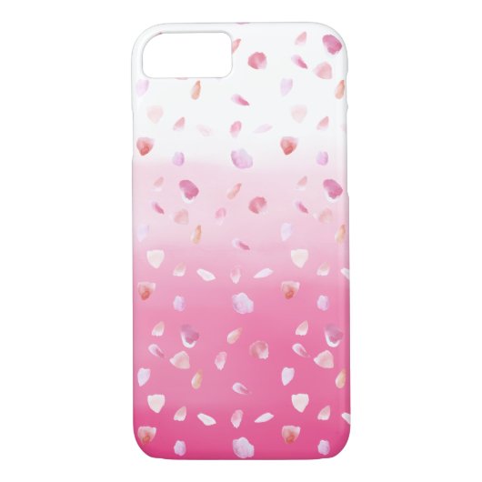 Roze rozenblaadjes Waterverf Ombre Case-Mate iPhone Case (Achterkant)