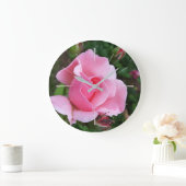roze rozenbloei grote klok (Huis)