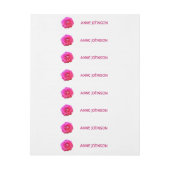 Roze rozenbloem Adresetiketten Adreslabel Wikkel (Vel)