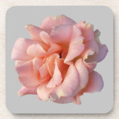 roze rozenbloem bier onderzetter (Voorkant)