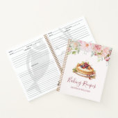 Roze Rozenbloem Bloemen Bakken Recept Notitieboek (Binnen)
