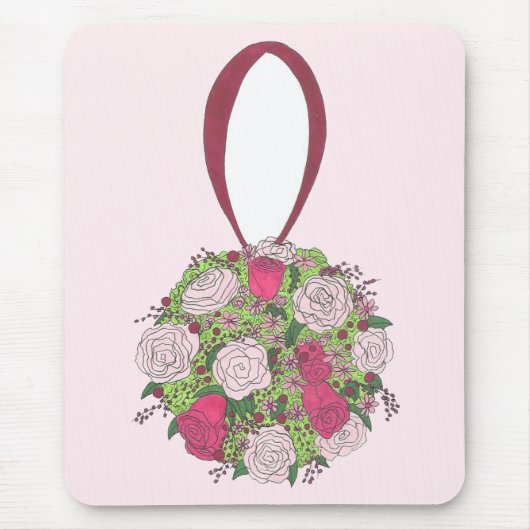 Roze rozenbloem - bruid Bouquet bruiloft Shower Muismat (Voorkant)